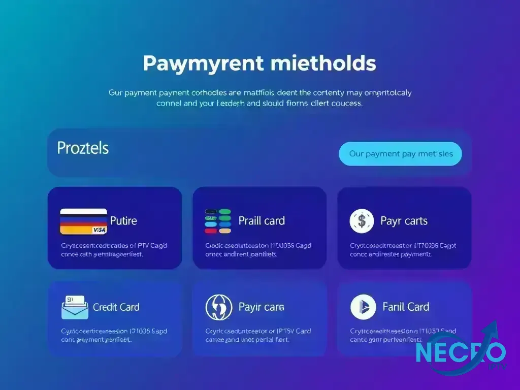 Overview of available payment methods for Necro IPTV
