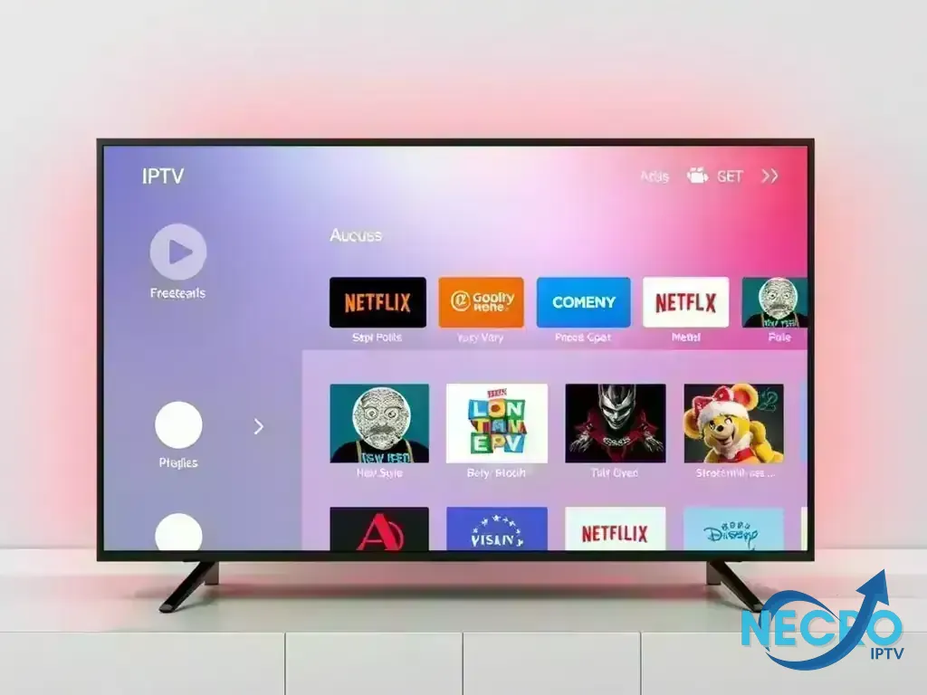 Smart TV app store interface displaying IPTV applications