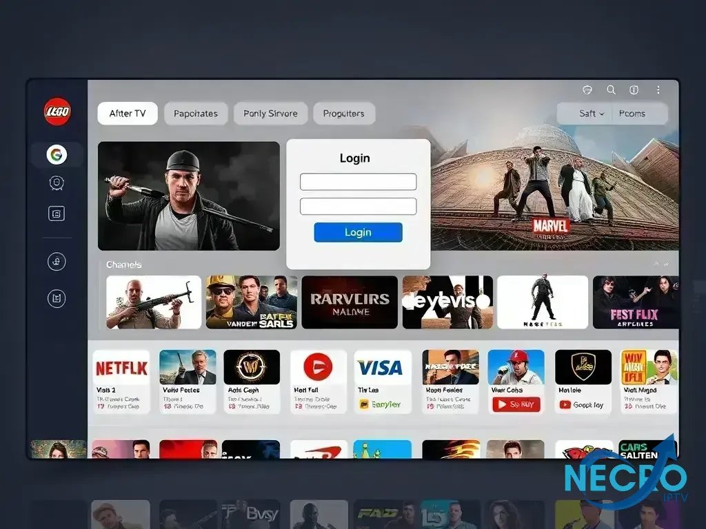 Successful login showing IPTV dashboard