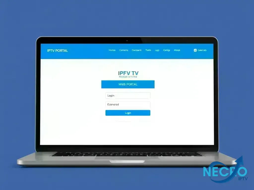Necro IPTV web portal login interface