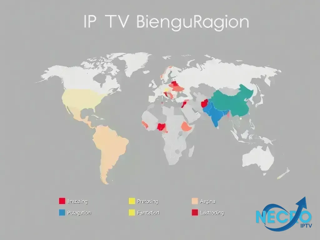 World map showing IPTV regulations by region